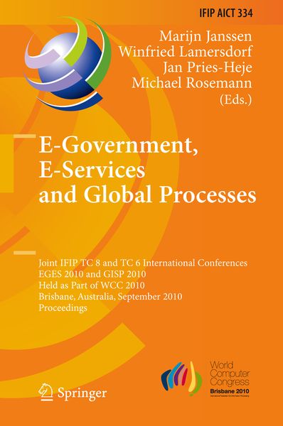 Produktbild: E-Government, E-Services and Global Processes