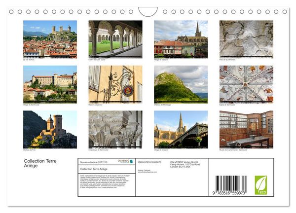 Produktbild: Collection Terre Ari&egrave;ge (Calendrier mural 2026 DIN A4 vertical), CALVENDO calendrier mensuel