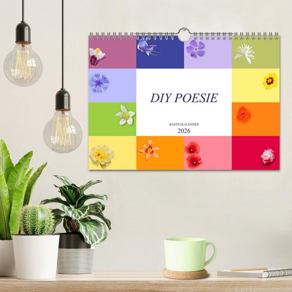 Produktbild: DIY POESIE - BASTELKALENDER (Wandkalender 2026 DIN A4 quer), CALVENDO Monatskalender