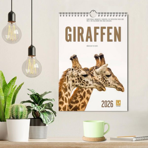 Produktbild: Emotionale Momente: Giraffen, die h&ouml;chsten Tiere der Welt. (Wandkalender 2026 DIN A4 hoch), CALVENDO Monatskalender