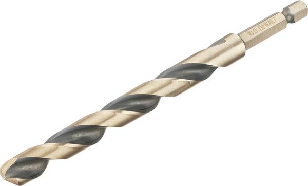 Produktbild: DEWALT DT20616-QZ HSS-G Metall-Spiralbohrer 1 St&uuml;ck 10 mm Gesamtl&auml;nge 138 mm korrosionsgesch&uuml;tzt Sechskant 1 St.