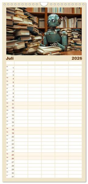 Produktbild: Familienplaner 2026 - In Zukunft &auml;ndert sich nicht viel mit 5 Spalten (Wandkalender, 21 x 45 cm) CALVENDO