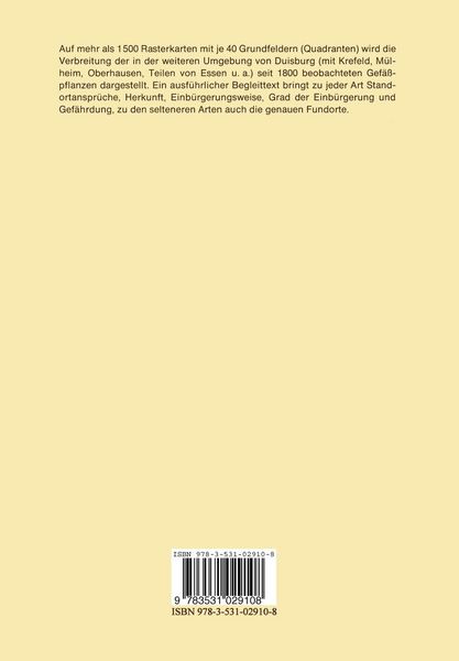 Produktbild: Punktkartenflora von Duisburg und Umgebung