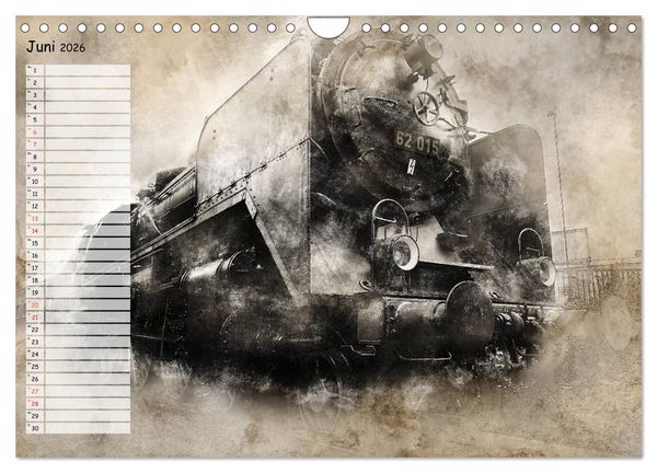 Produktbild: Dampflok Impressionen (Wandkalender 2026 DIN A4 quer), CALVENDO Monatskalender