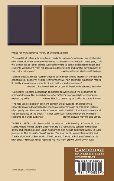Produktbild: The Economic Theory of Eminent Domain