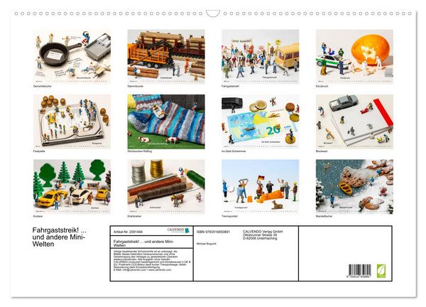 Produktbild: Fahrgaststreik! ... und andere Mini-Welten (Wandkalender 2026 DIN A2 quer), CALVENDO Monatskalender