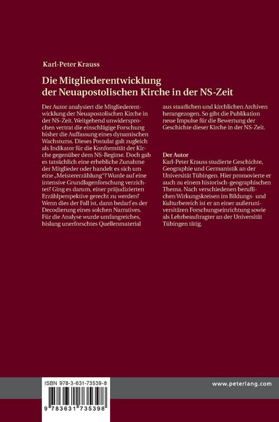 Produktbild: Die Mitgliederentwicklung der Neuapostolischen Kirche in der NS-Zeit