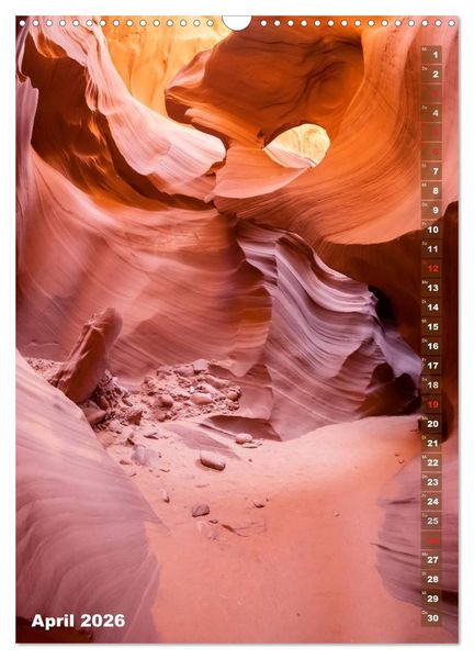 Produktbild: ARIZONA UND UTAH Rote Felsen (Wandkalender 2026 DIN A3 hoch), CALVENDO Monatskalender