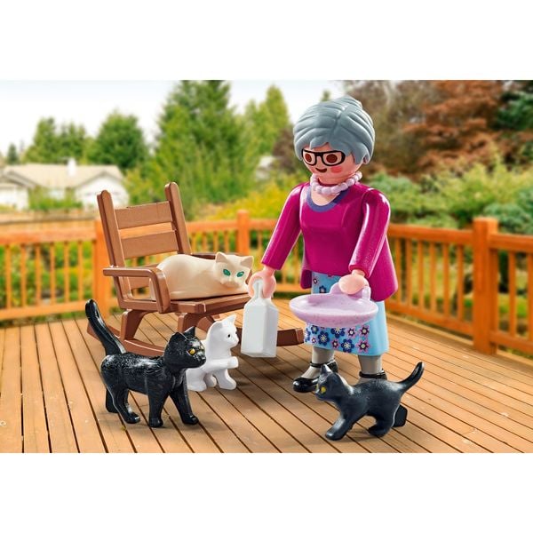 Produktbild: PLAYMOBIL 71172 Oma mit Katzen