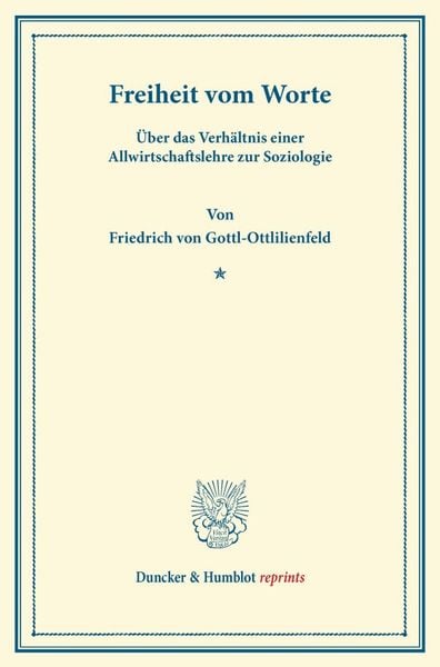 Produktbild: Freiheit vom Worte.