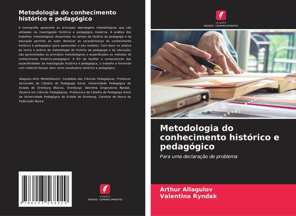 Produktbild: Metodologia do conhecimento hist&oacute;rico e pedag&oacute;gico