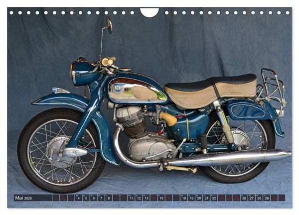 Produktbild: Deutsche Motorrad - Legenden - Rollende Kunstwerke aus alten Zeiten (Wandkalender 2026 DIN A4 quer), CALVENDO Monatskalender