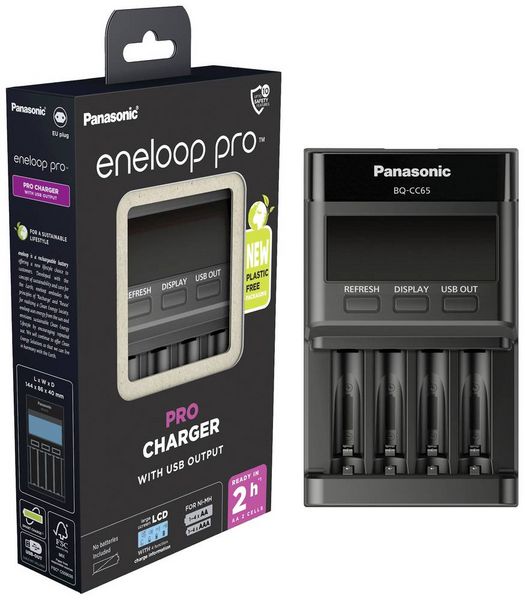 Produktbild: Panasonic BQ-CC65E Rundzellen-Ladeger&auml;t NiMH Micro (AAA), Mignon (AA)