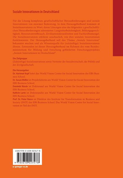 Produktbild: Soziale Innovationen in Deutschland
