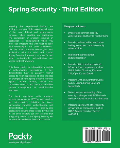 Produktbild: Spring Security - Third Edition