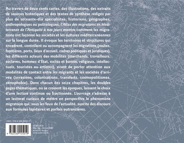 Produktbild: Atlas des migrations en M&eacute;diterran&eacute;e : de l'Antiquit&eacute; &agrave; nos jours