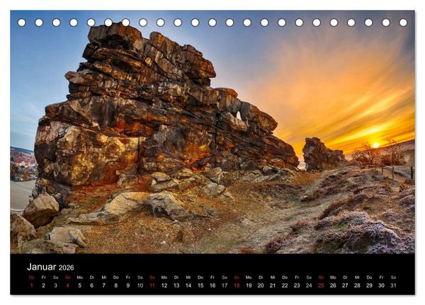 Produktbild: Teufelsmauer Harz (Tischkalender 2026 DIN A5 quer), CALVENDO Monatskalender