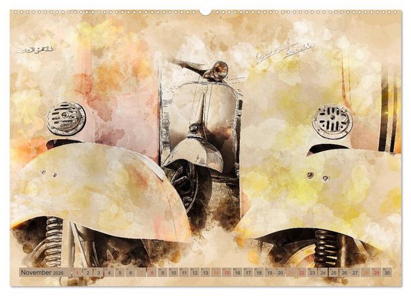 Produktbild: Mototrroller - Vesparade (Wandkalender 2026 DIN A2 quer), CALVENDO Monatskalender
