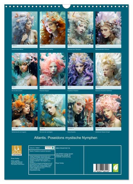 Produktbild: Atlantis. Poseidons mystische Nymphen (Wandkalender 2026 DIN A3 hoch), CALVENDO Monatskalender