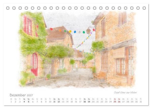 Produktbild: Romantisches P&eacute;rigord (Tischkalender 2027 DIN A5 quer), CALVENDO Monatskalender