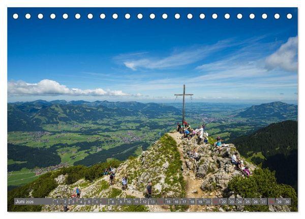 Produktbild: Wanderziele rund um Oberstdorf (Tischkalender 2026 DIN A5 quer), CALVENDO Monatskalender