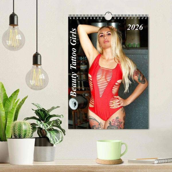 Produktbild: Beauty Tattoo Girls 2026 (Wandkalender 2026 DIN A4 hoch), CALVENDO Monatskalender