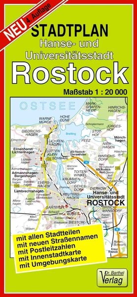 Produktbild: Stadtplan Hanse- und Universit&auml;tsstadt Rostock