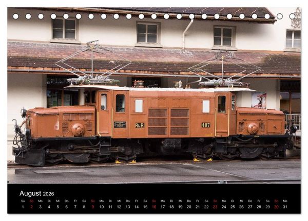 Produktbild: Schweizer Eisenbahn (Tischkalender 2026 DIN A5 quer), CALVENDO Monatskalender
