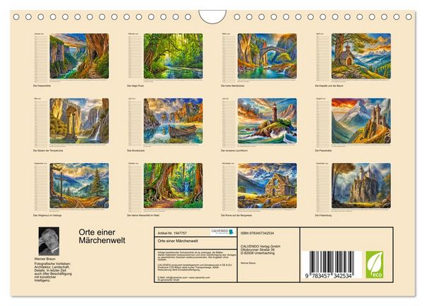 Produktbild: Orte einer M&auml;rchenwelt (Wandkalender 2026 DIN A4 quer), CALVENDO Monatskalender