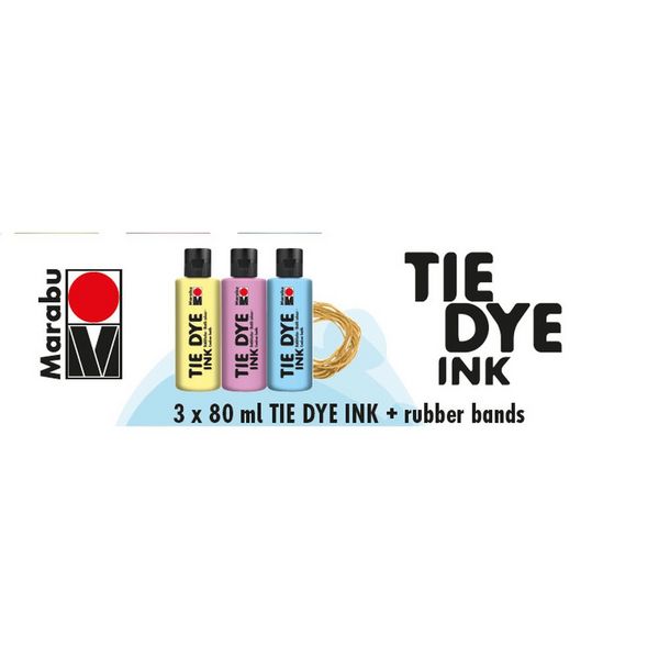 Produktbild: MARABU Batikfarben Tie Dye Ink, Pastel pastellgelb, pastellrosa und pastellblau