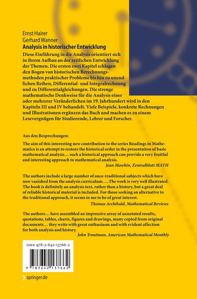 Produktbild: Analysis in historischer Entwicklung