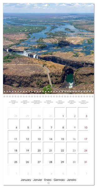 Produktbild: Victoria Falls natural wonders on the Zambezi (Wall Calendar 2027 12 &times; 12 Inch) CALVENDO 12 Month Wall Calendar