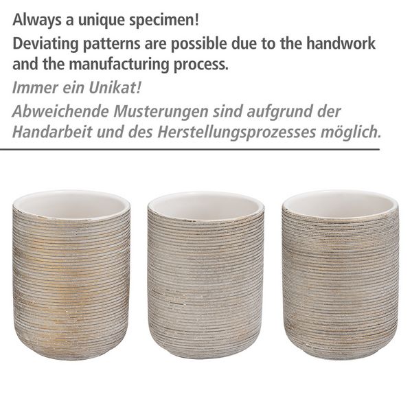 Produktbild: WC-Garnitur Mod. Fedio Keramik, handbemalt, mit Reliefoptik in Gold