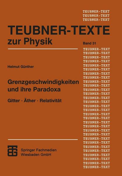 Produktbild: Grenzgeschwindigkeiten und ihre Paradoxa