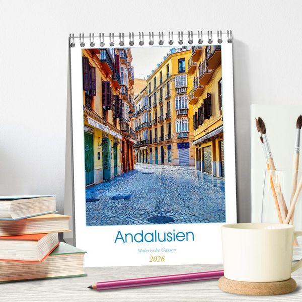 Produktbild: Andalusien - Malerische Gassen (Tischkalender 2026 DIN A5 hoch), CALVENDO Monatskalender