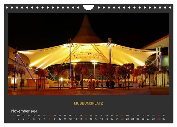 Produktbild: BONNER NACHTFARBEN (Wandkalender 2026 DIN A4 quer), CALVENDO Monatskalender