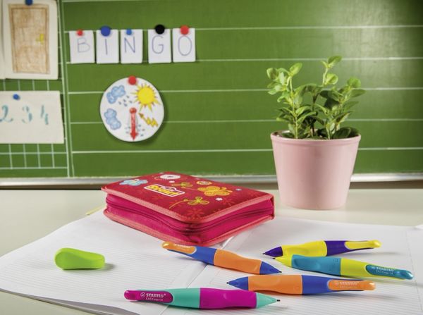 Produktbild: STABILO Druckbleistift EASYergo 1.4 HB LH blau/neonorange Blister