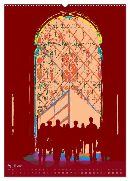 Produktbild: Paris pop-art (Wandkalender 2026 DIN A2 hoch), CALVENDO Monatskalender