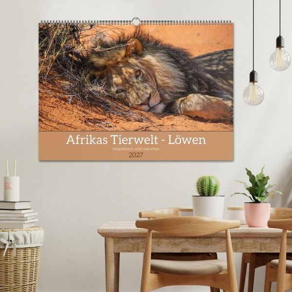 Produktbild: Afrikas Tierwelt - L&ouml;wen (Wandkalender 2027 DIN A2 quer), CALVENDO Monatskalender