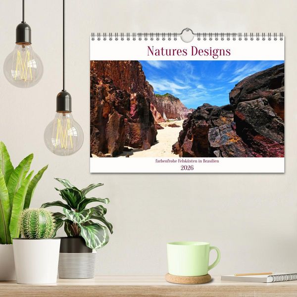 Produktbild: Natures-Designs - farbenfrohe Felsk&uuml;sten in Brasilien (Wandkalender 2026 DIN A4 quer), CALVENDO Monatskalender