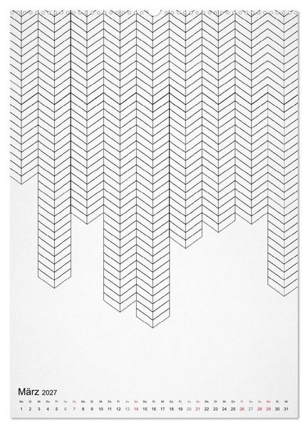 Produktbild: Geometric Graphik Art (Wandkalender 2027 DIN A2 hoch), CALVENDO Monatskalender