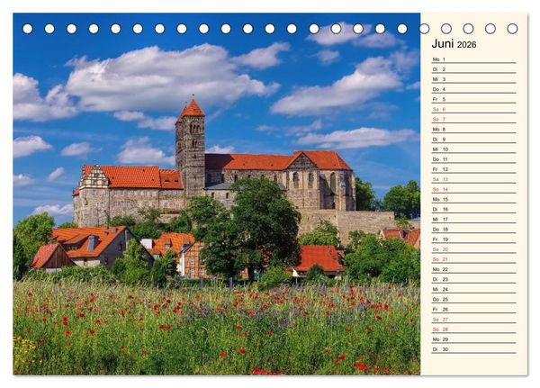 Produktbild: Quedlinburg - Welterbestadt im Harz (Tischkalender 2026 DIN A5 quer), CALVENDO Monatskalender