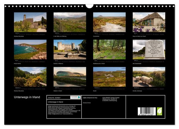 Produktbild: Unterwegs in Irland (Wandkalender 2026 DIN A3 quer), CALVENDO Monatskalender