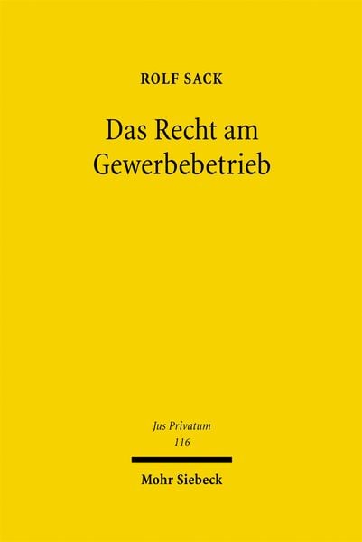 Produktbild: Das Recht am Gewerbebetrieb