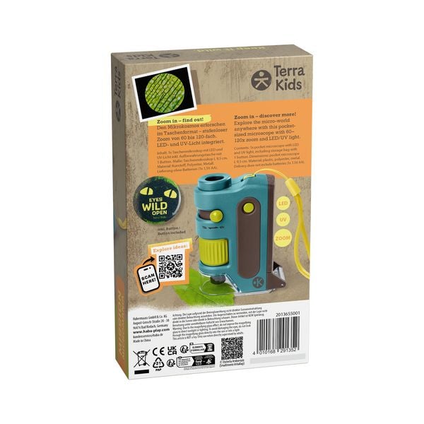Produktbild: HABA 2013655001 - Terra Kids, Mission Micromania, Pocket-Mikroskop, Mini-Mikroskop f&uuml;r Kinder inkl. Tasche, Adventure to go/No.10