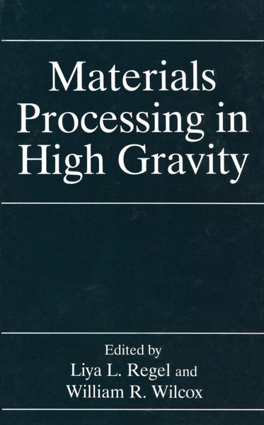 Produktbild: Materials Processing in High Gravity