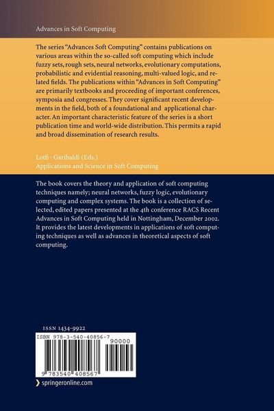 Produktbild: Applications and Science in Soft Computing