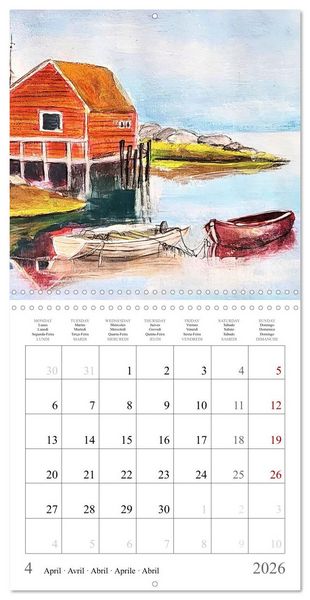 Produktbild: Maritime Adventures - Colourfully painted boats (Wall Calendar 2026 12 &times; 12 Inch) CALVENDO 12 Month Wall Calendar