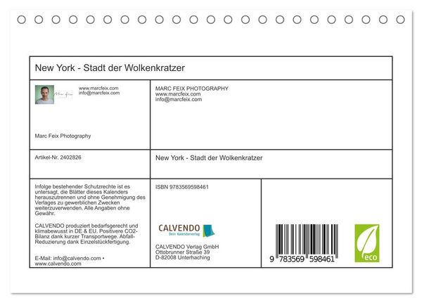 Produktbild: New York - Stadt der Wolkenkratzer (Tischkalender 2027 DIN A5 quer), CALVENDO Monatskalender
