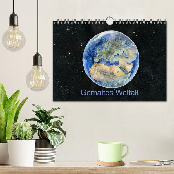 Produktbild: Gemaltes Weltall (Wandkalender 2026 DIN A4 quer), CALVENDO Monatskalender